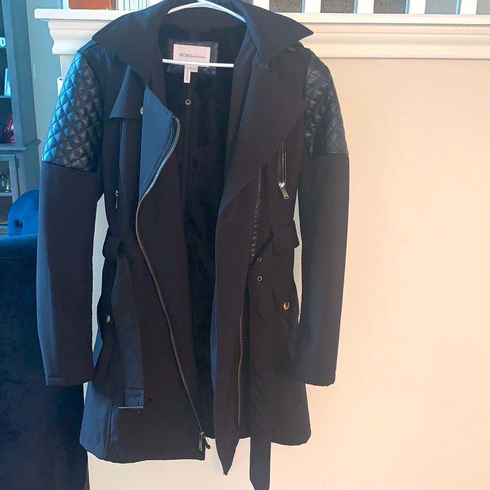 Woman black coat